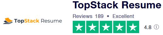 TopStack's TrustPilot rating is just as high as many of the more expensive resume writers.