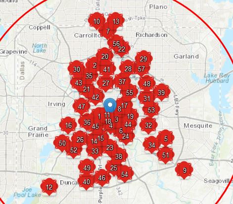 The City of Dallas Fire Department has 58 fire stations.